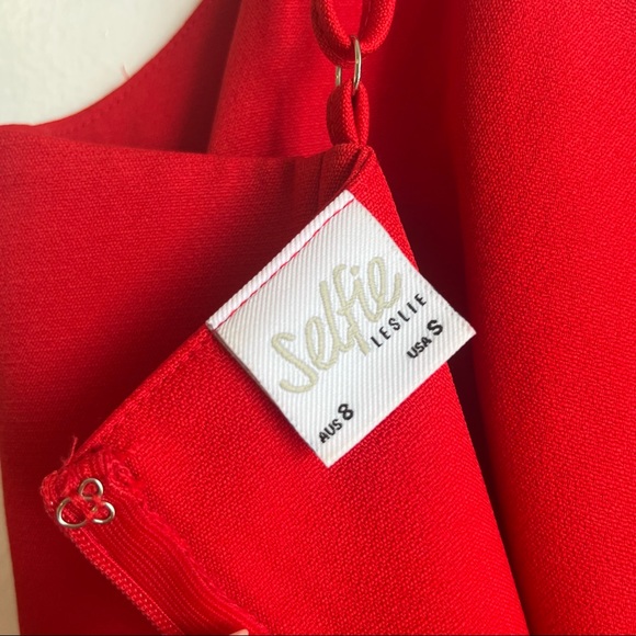 Selfie Leslie Frilled to Meet You Dress Red - Picture 5 of 7